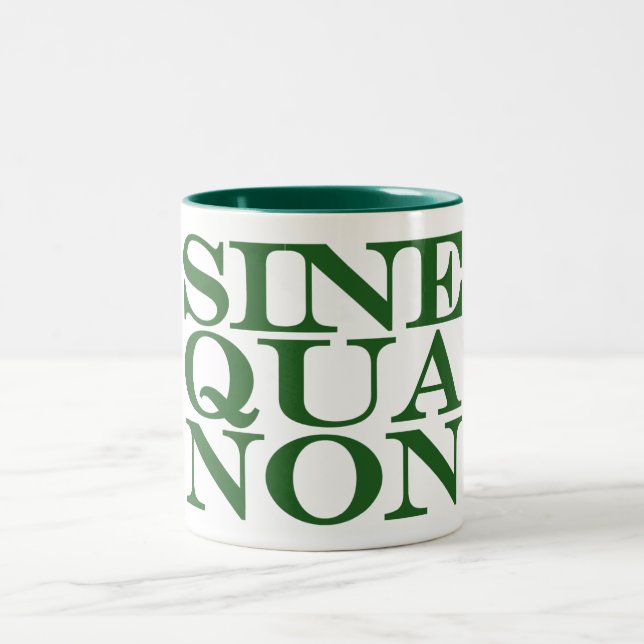 Sinus - qua - non latinsk citationsteckenmugg Två-Tonad mugg (Center)
