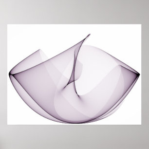 Sinuset för Op konst buktar Violet tre Poster