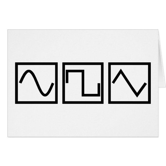 Sinuset kvadrerar Tri Hälsningskort (Framsidan Horizontal)