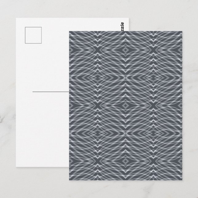 Sinusvågspulssignal Modern abstrakt konstdesign Vykort (Fram/baksida)
