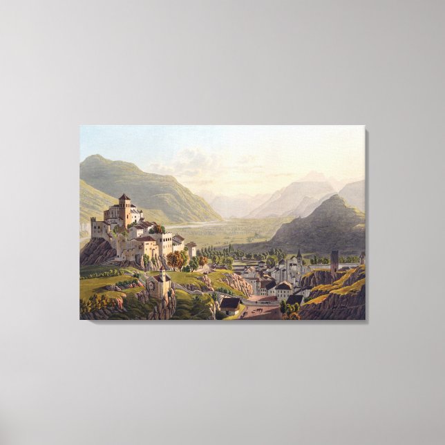 Sion, illustration från Voyage Pittoresqu Canvastryck (Framsida)