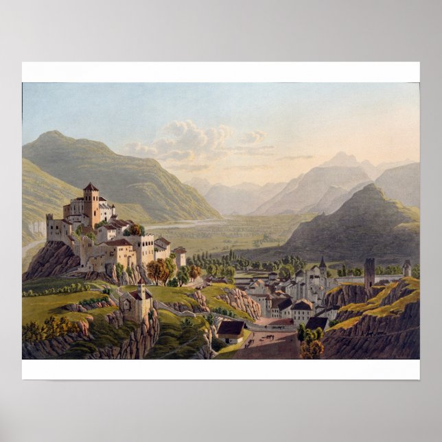 Sion, illustration från Voyage Pittoresqu Poster (Framsidan)