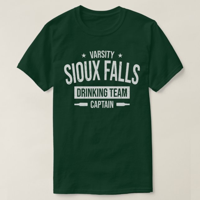 Siou Falls Drinking Team kapten South Dakota Beer T Shirt (Design framsida)