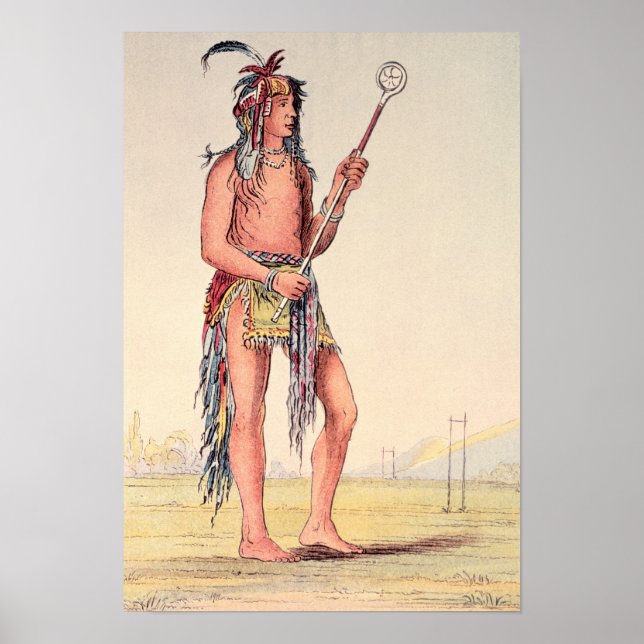 Sioux boll-spelare Ah-No-Je-Nange Poster (Framsidan)