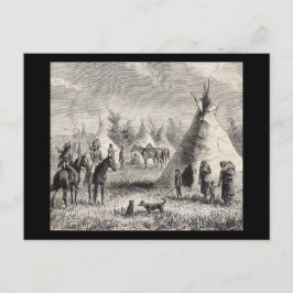 Sioux by, circa 1876 vykort
