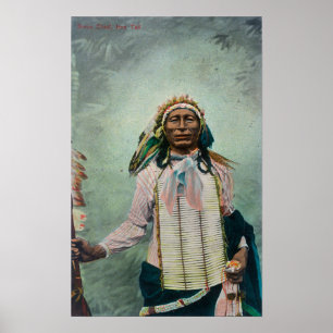 Sioux Chief Järn Svan Porträtt Poster