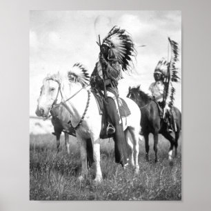 Sioux Chiefs Edward S Curtis Poster