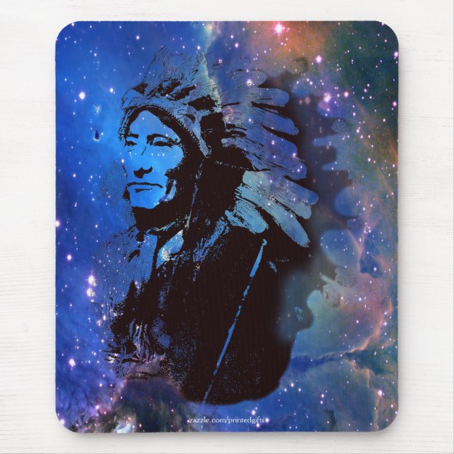 Sioux Chieftain Native American Gift Mousepad Musmatta (Framsidan)