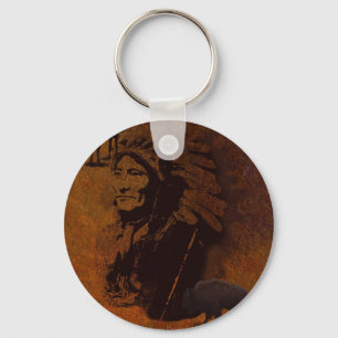 Sioux Chieftain Native American Gift Nyckelring