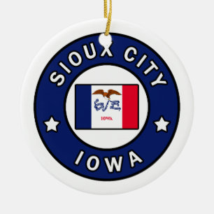Sioux City Iowa Julgransprydnad Keramik