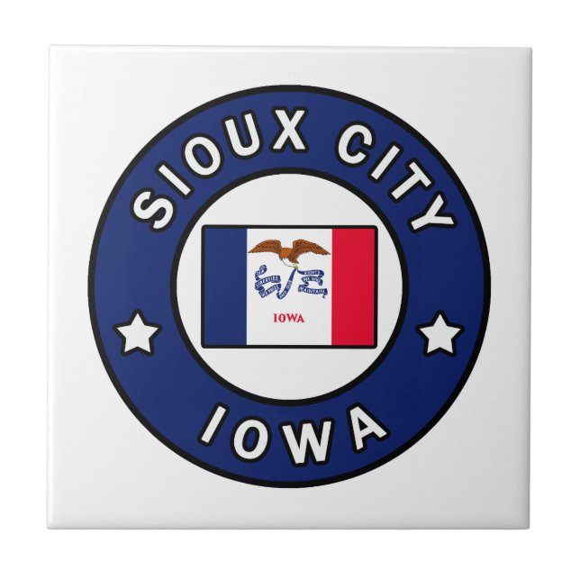 Sioux City Iowa Kakelplatta (Framsidan)