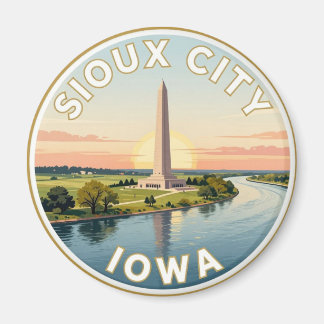 Sioux City Iowa Prairie Travel Magnet