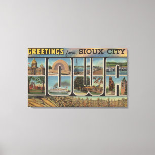 Sioux City Iowa - stora brevplatser 2 Canvastryck