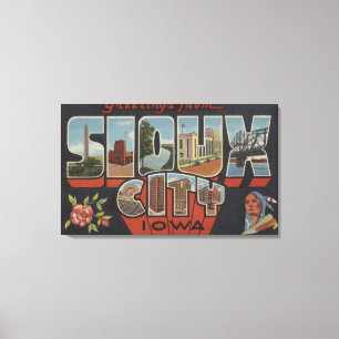 Sioux City Iowa - stora brevplatser Canvastryck