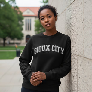 SIOUX CITY Universitetstila Amerika College Lång Ärmad Tröja