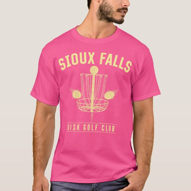 Sioux Falls Disk Golf Klubb Golfer South Dakota T Shirt (Framsida)
