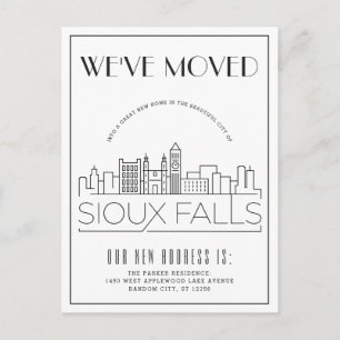 Sioux Falls Modern Deco   Ny adress Meddelande Vykort