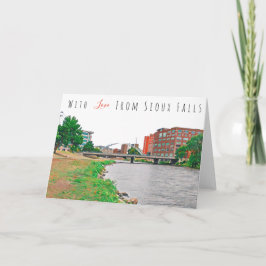Sioux Falls Skyline Greeting Card Helgkort