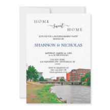 Sioux Falls Skyline Houseuppvärmningsinbjudan