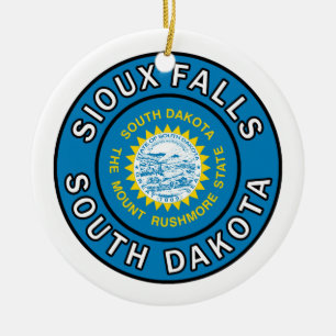 Sioux Falls South Dakota Julgransprydnad Keramik