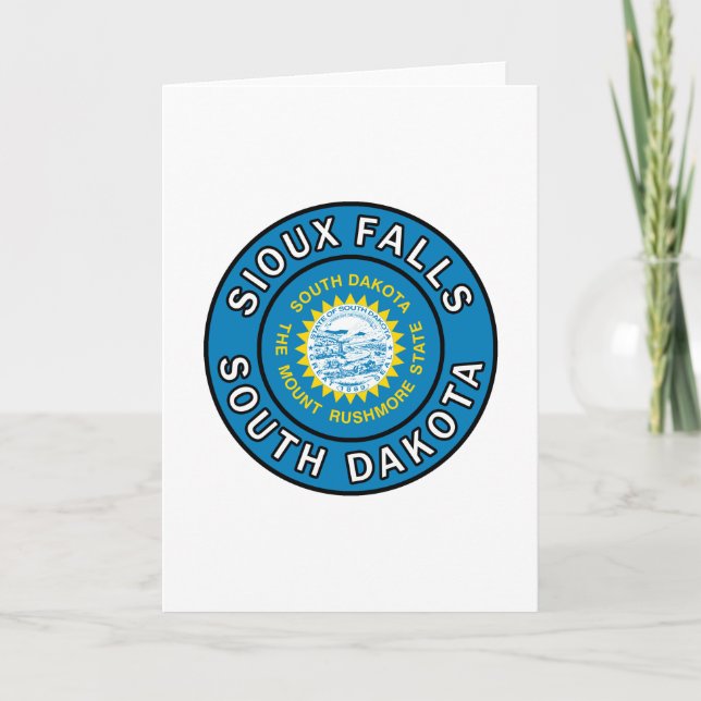 Sioux Falls South Dakota Kort (Framsida)