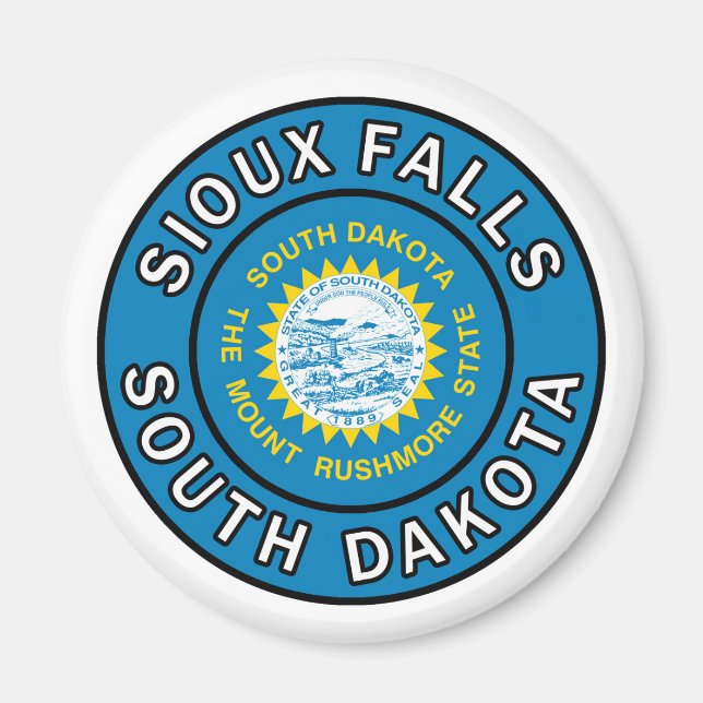 Sioux Falls South Dakota Magnet (Framsidan)