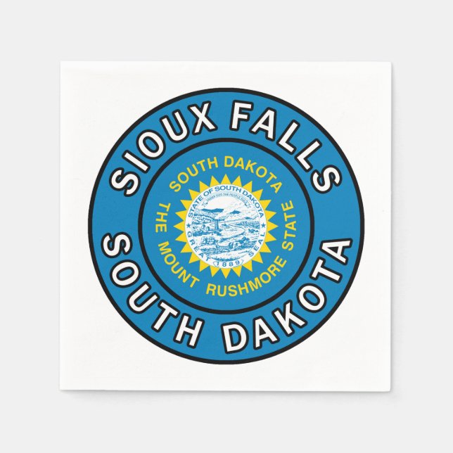 Sioux Falls South Dakota Pappersservett (Framsidan)