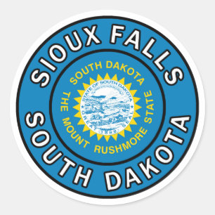 Sioux Falls South Dakota Runt Klistermärke