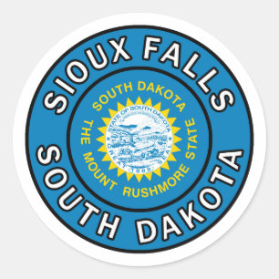 Sioux Falls South Dakota Runt Klistermärke