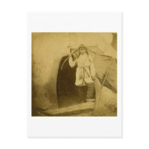 Sioux Hunter med Bow by Tee Pee