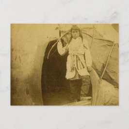 Sioux Hunter med Bow by Tee Pee Vykort