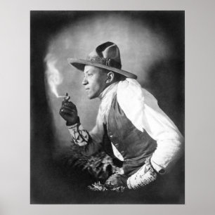 Sioux-indian, 1908. Gammalt foto Poster