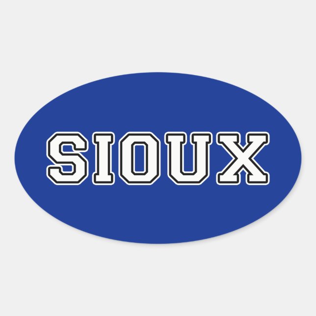 Sioux Ovalt Klistermärke (Framsida)