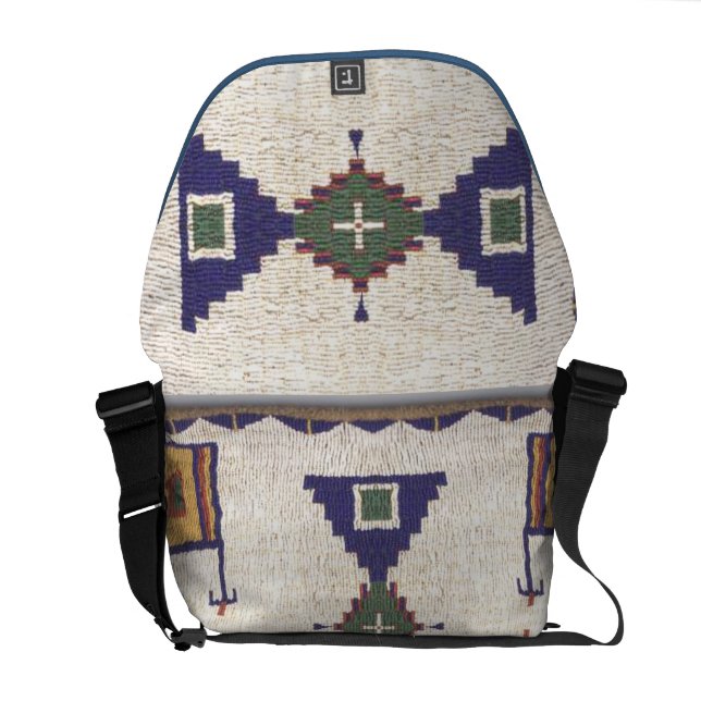 Sioux prydde med pärlor hänger lös version 2 kurir väska (Öppen Baksida)