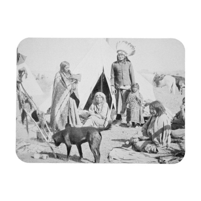 Sioux-reservationen vid Gräs Ridge, South Dakota, Magnet (Horisontell)