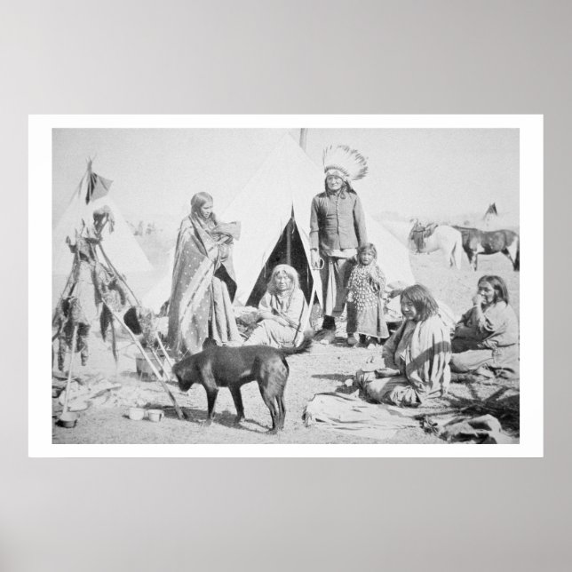 Sioux-reservationen vid Gräs Ridge, South Dakota, Poster (Framsidan)