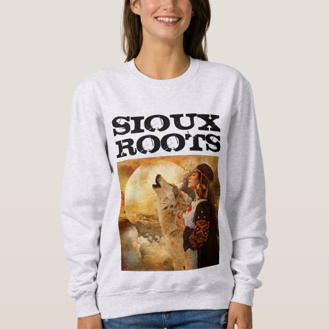 SIOUX ROOTS DAM KVINNOR SWEATSHIRTS T-SHIRTS (Framsida)