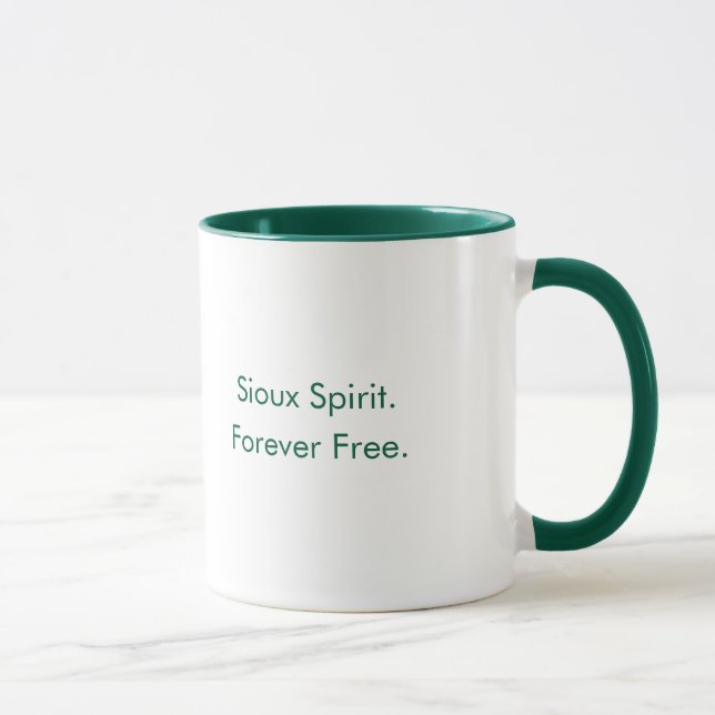 Sioux Spirit Forever Free Grönt Coffee Mugg (Höger)