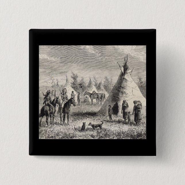 Sioux Village, circa 1876 Knapp (Framsida)