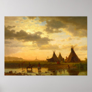 Sioux Village Skorsten Sten Matte Poster