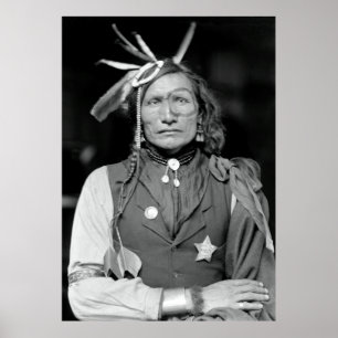 SIOUX WARRIOR JÄRN WHITE MAN C. 1900 POSTER