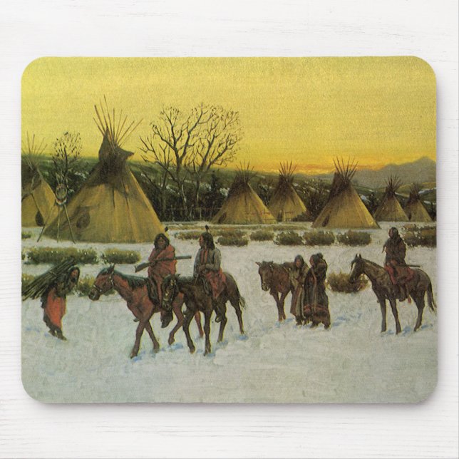 Siouxläger vid Wounded Knee av John Hauser Musmatta (Framsidan)