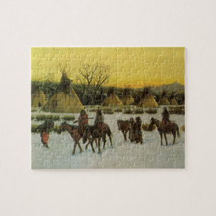 Siouxläger vid Wounded Knee av John Hauser Pussel