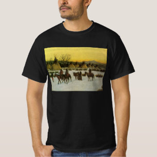 Siouxläger vid Wounded Knee av John Hauser T Shirt