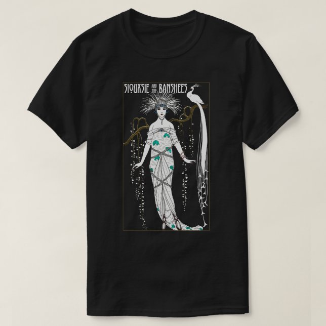 Siouxsie och Banshees Art nouveau T Shirt (Design framsida)