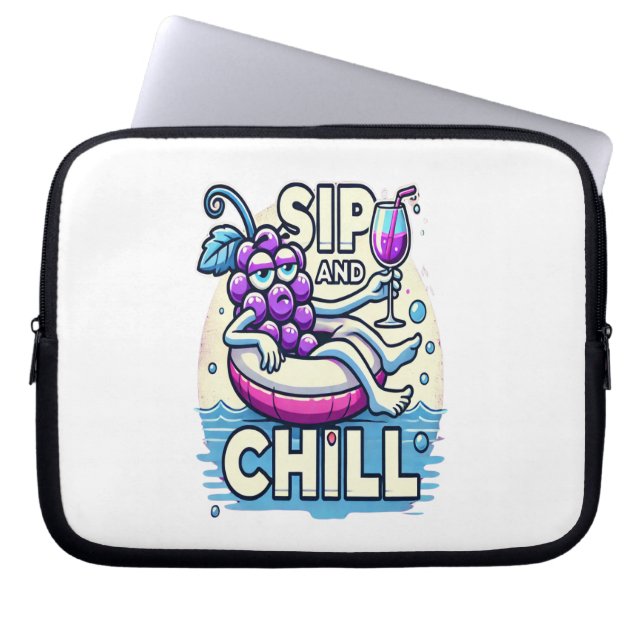 Sip and Chill Electronics Bag Laptop Fodral (Framsidan)