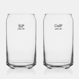 Sip and Gulp Glass