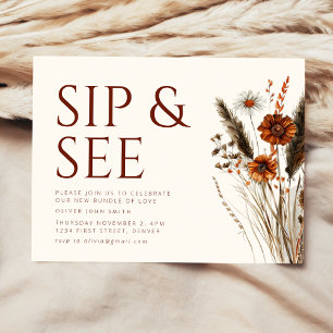 Sip and See Baby Shower Inbjudan