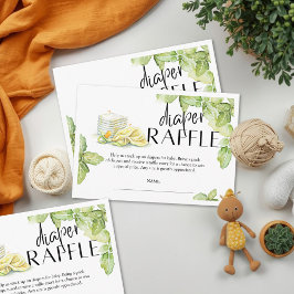 Sip and See Diaper Raffle Card Anteckningskort