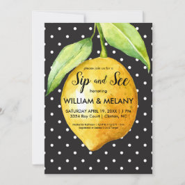 Sip and See: En babystövel för citruskkoder Inbjudningar